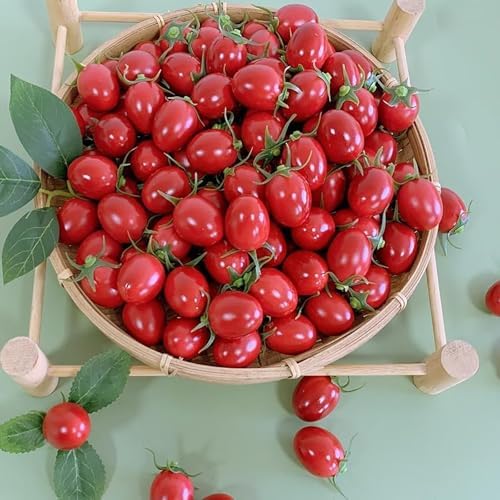 Lovmeety 30Pcs Artificial Cherry Tomatoes for Decor and Photography