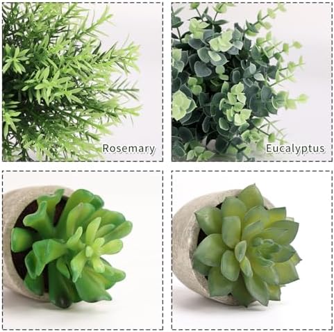 CEWOR 4 Pack Artificial Hanging Plants for Home Decor
