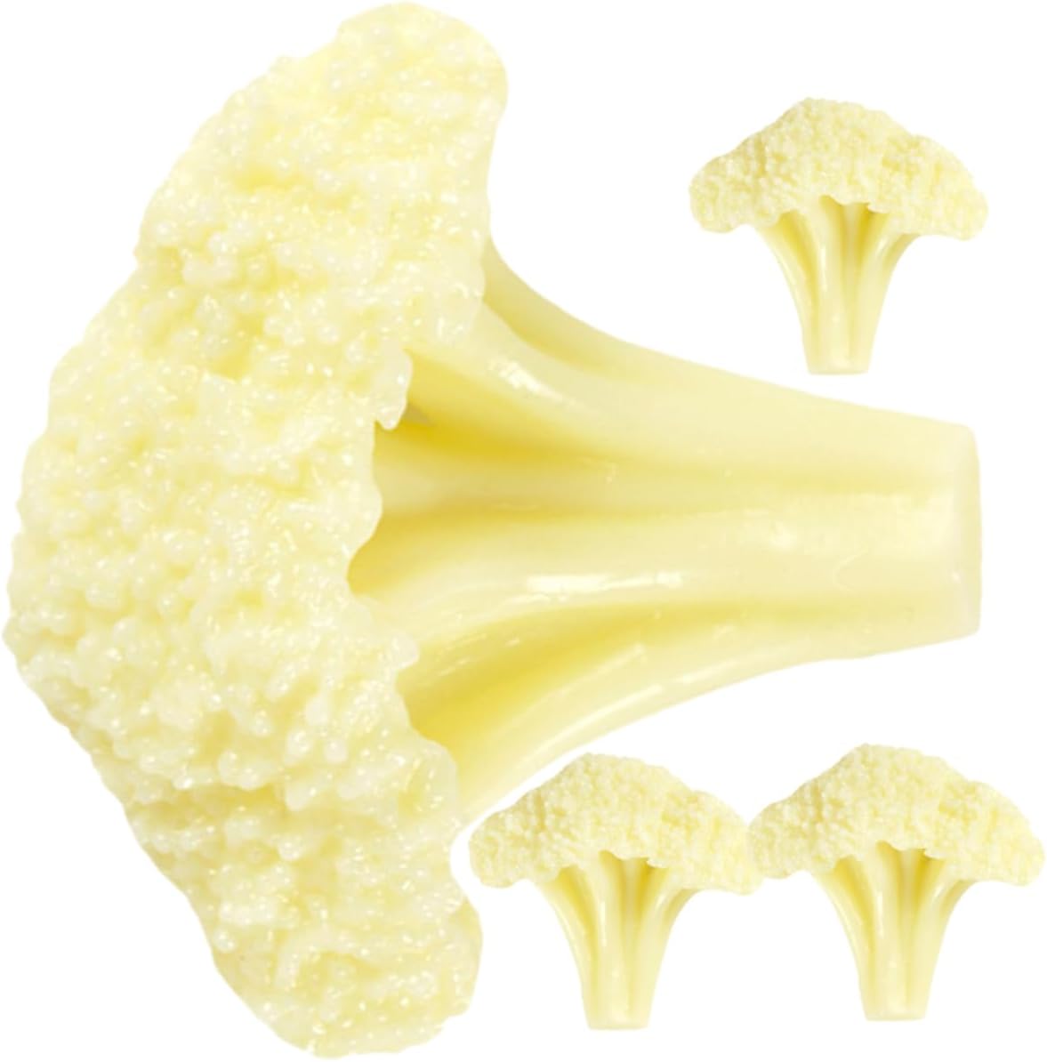 Amosfun Artificial Cauliflower Broccoli Slices 16 Pack