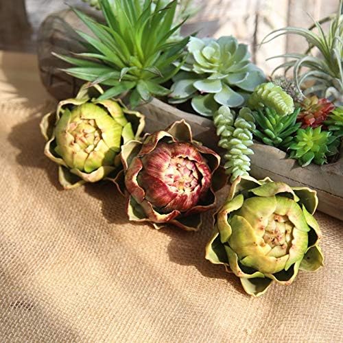 Xiao Hua 4-Piece Large Green Artificial Artichokes Set
