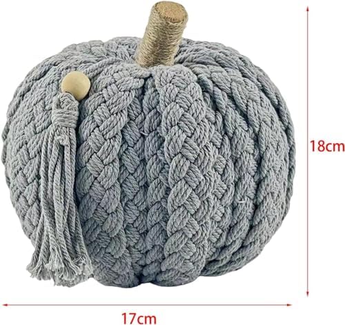 Lindagary Harvest Faux Pumpkins Artificial Pumpkin Gray Decor