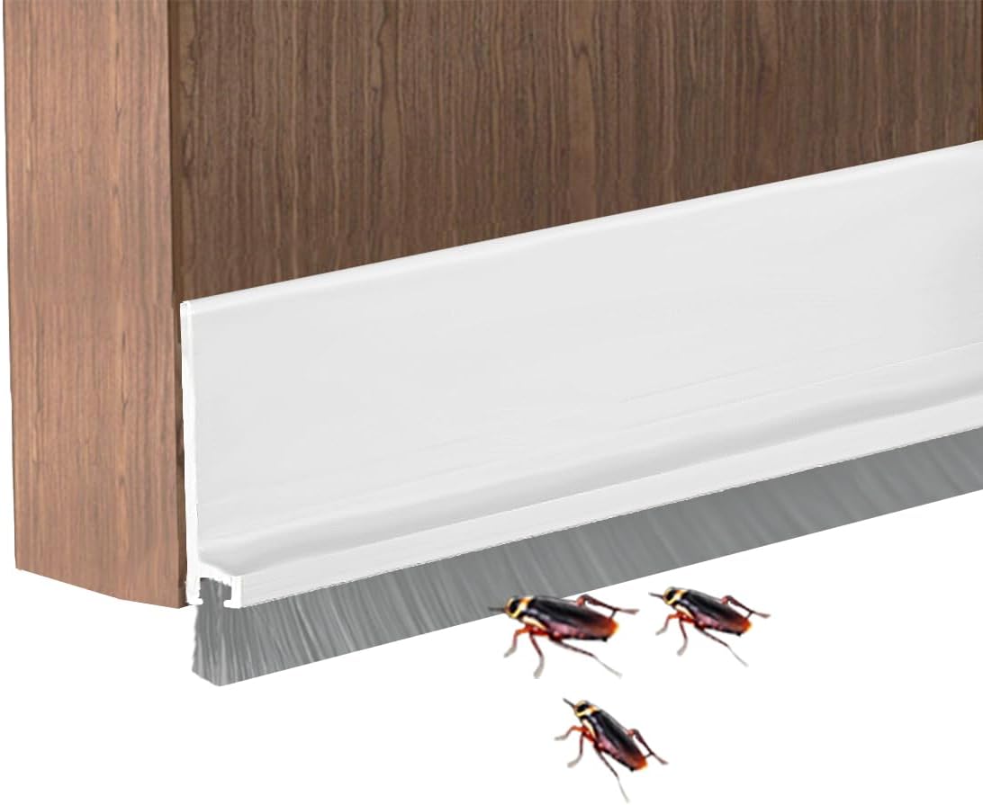 Yingd Door Draft Stopper with Brush 39 Inch Rubber Door Sweep