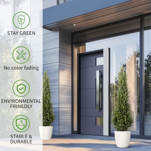 5 Ft Artificial Cedar Topiary Trees 2 Set