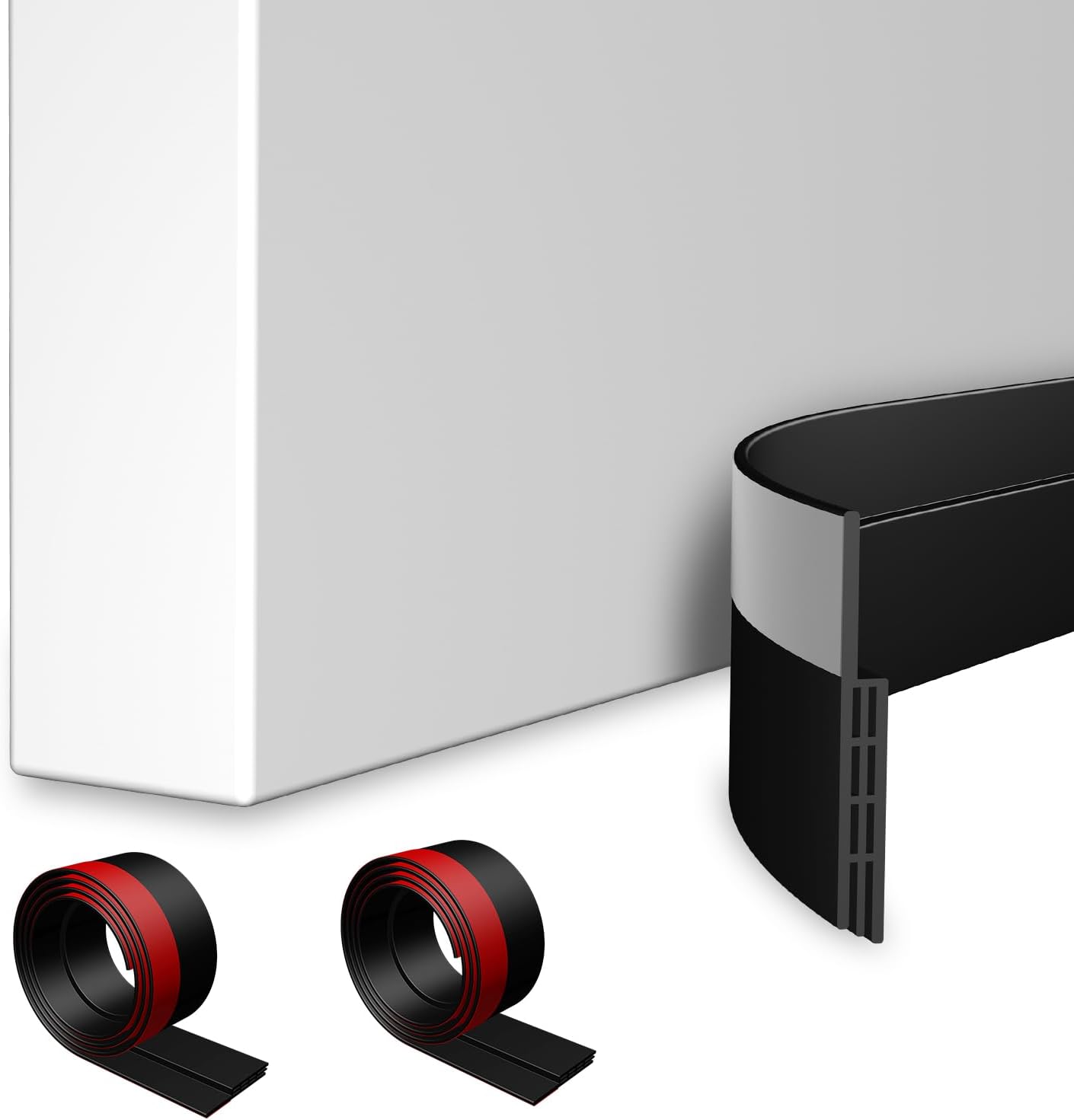 2 Pack Adjustable Under Door Sweep for Draft and Soundproofing