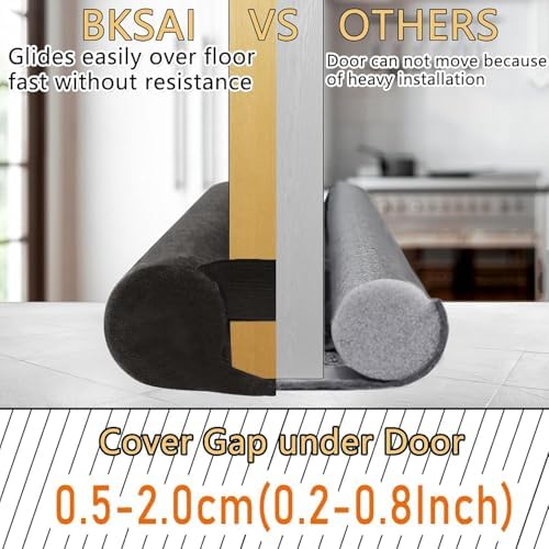 BKSAI Door Draft Stopper No Adhesive Noise Blocker