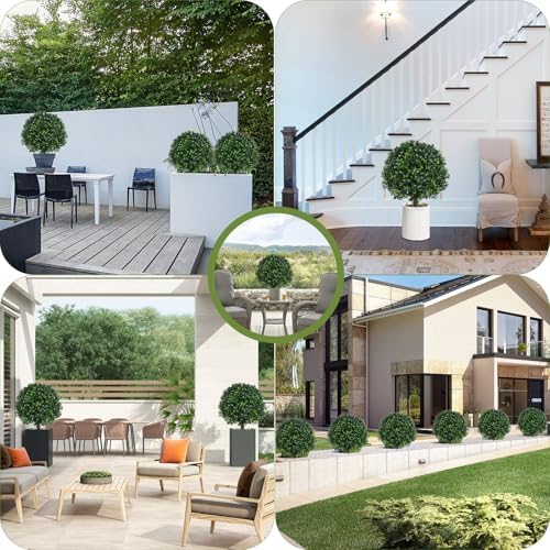 Artificial Boxwood Topiary Ball Set of 2 UV Resistant