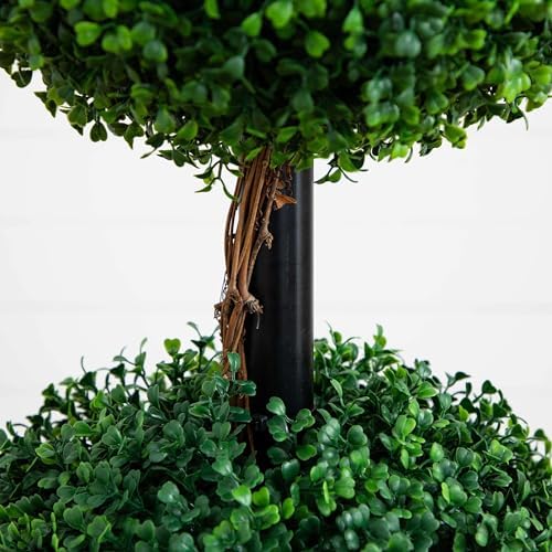 Nearly Natural 5ft Artificial Triple Ball Boxwood Topiary Tree 1