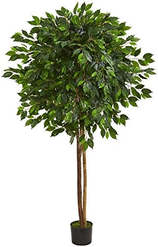 Nearly Natural 65 Ficus Artificial Tree Green