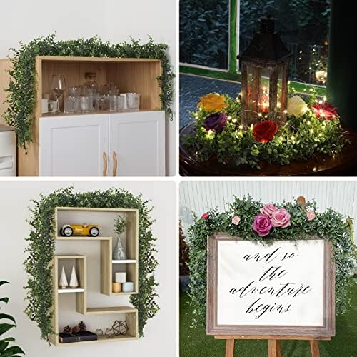 Dolicer 2 Pack Artificial Eucalyptus Garland Grey Green