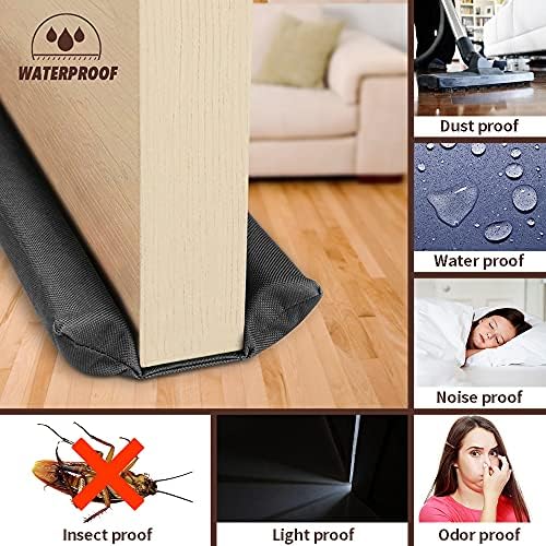 Waterproof Twin Door Draft Stopper Adjustable 30 to 36