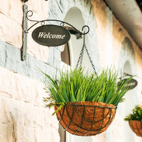 10 Pack Artificial Grass Plants for Outdoor Decor