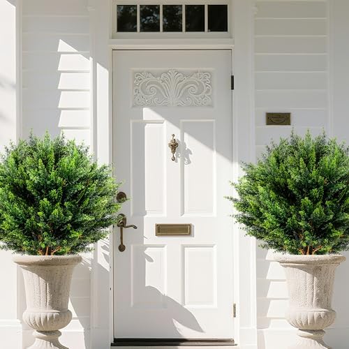 Bietrun Artificial Cypress Topiary 2 Pack
