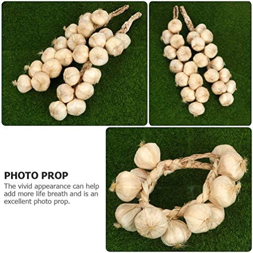 Hemoton 3pc Garlic Hanging Garland Photo Props