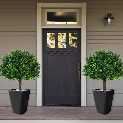 Moeput Artificial Boxwood Topiary Ball Trees Set of 2