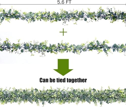 Sggvecsy Artificial Eucalyptus Garland 3 Pack