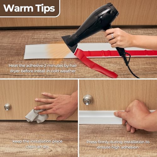 Ohuhu Door Draft Stopper 39 L x 2 W Weather Stripping Seal
