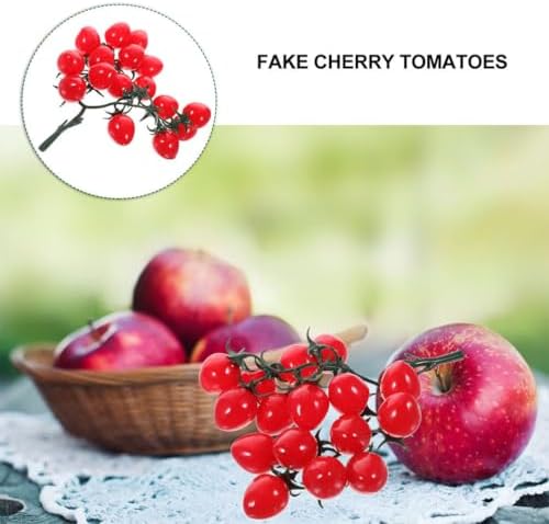 Alipis Artificial Red Cherry Tomatoes Decor Props