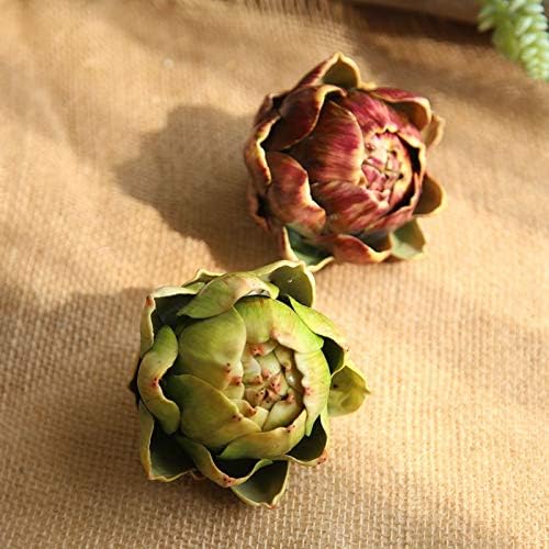 Xiao Hua 4-Piece Large Green Artificial Artichokes Set