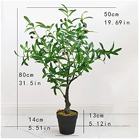 31 Inch Artificial Tree with Silk Olive Leaves and Fruits