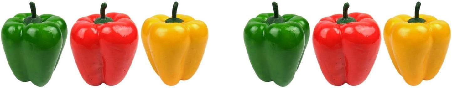 LOGOFUN 6PCS Artificial Sweet Pepper Decor for Kitchen Display