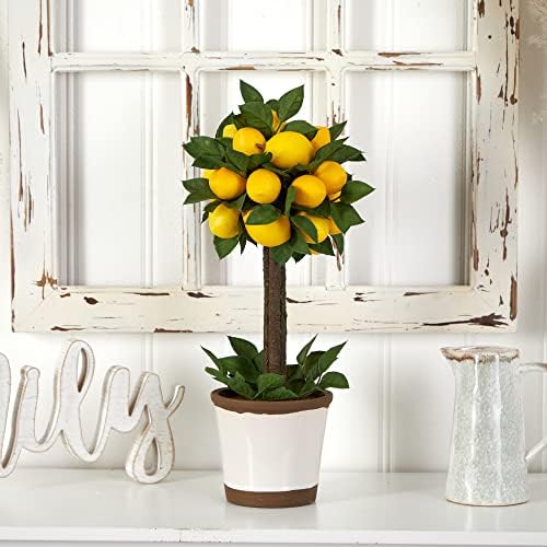 Nearly Natural Lemon Ball Topiary Arrangement 195x85x875