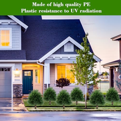 Howngyesimu Artificial Cedar Topiary Ball Trees 20 Inch UV Resistant