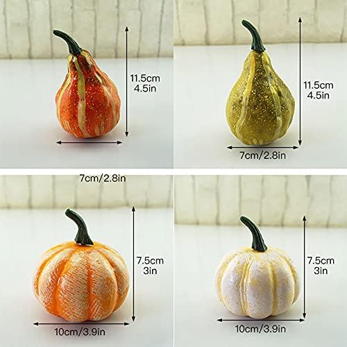 TITA-DONG Artificial Pumpkins and Gourds Set of 12 Halloween Foam Props