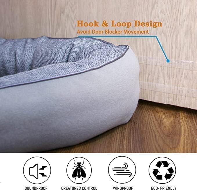 TORRAMI 30 Inch Door Draft Stopper Wind Proof Insulation Seal - Light Gray