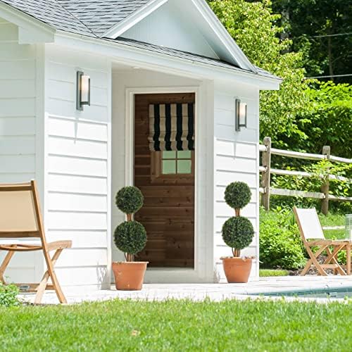 OAZALDA 3Ft Boxwood Double Ball Topiary Trees Set of 2