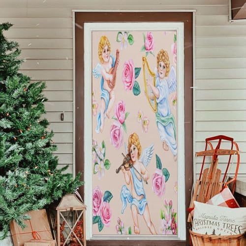 Susiyo Angels and Flowers Door Cover 35x79 Inch