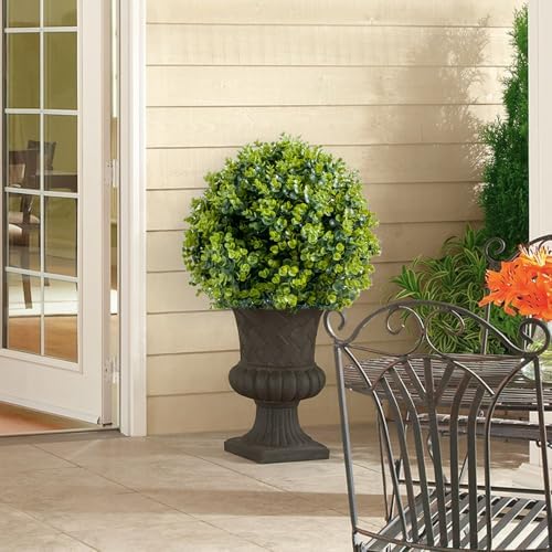 MegaChoice Artificial Topiary Ball Tree Set of 2 236 Inch