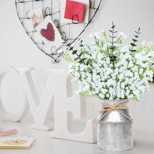 2 Pack Babys Breath Flowers Mason Jar Centerpieces