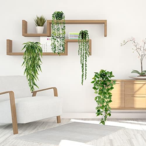 Sggvecsy 4 Pack Artificial Hanging Plants for Home Decor