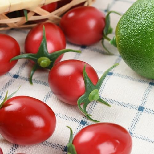 Luckforest Artificial Cherry Tomatoes 25 Pcs Decoration