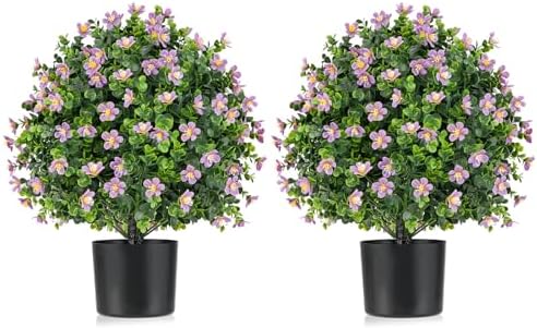 Goplus 215 Inch Artificial Boxwood Topiary Ball Set of 2