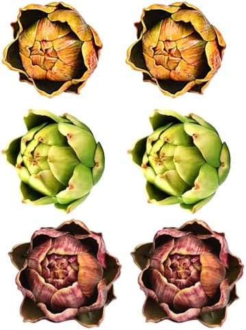 DKALIO Fake Artificial Artichoke Decoration Large 6 PCS