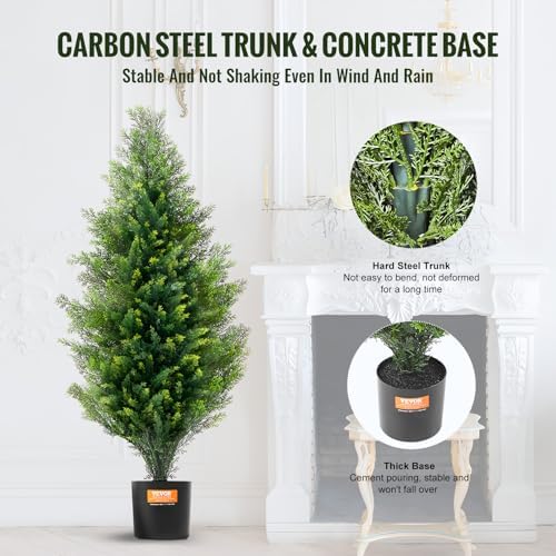 VEVOR Artificial Cedar Topiary Tree 36 Inch 2 Pack