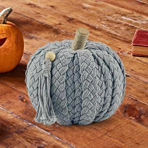 Lindagary Harvest Faux Pumpkins Artificial Pumpkin Gray Decor