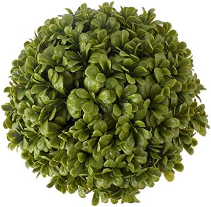 Blooming Paradise Artificial Topiary Ball Boxwood with Grecian Urn Planter