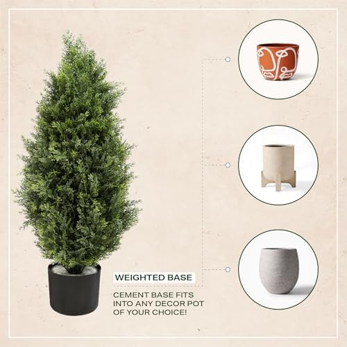 VARD HOME Artificial Topiary Cedar Trees 3ft 2pk