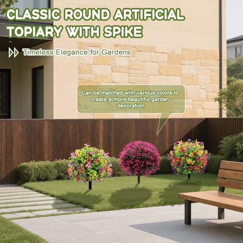 AXHJ 23 Incher Set of 2 Artificial Boxwood Topiaries
