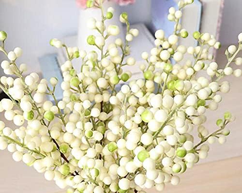 Artificial Burgundy Berries with Stems 20 pcs 12 Each