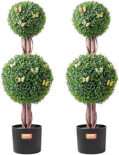 VEVOR Artificial Topiary Tree Set 36 Inch Tall 2 Pieces