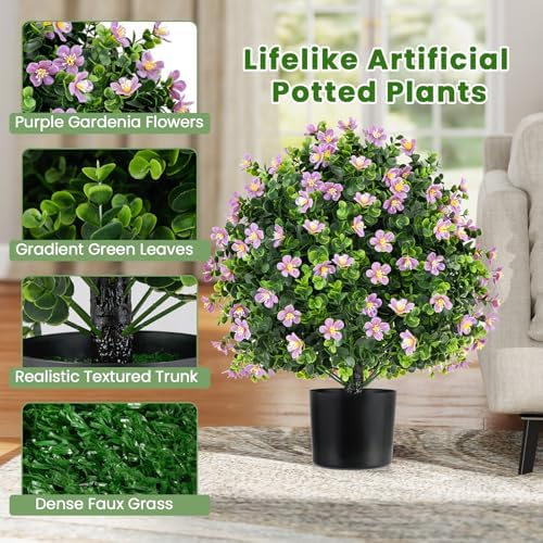 Goplus 215 Inch Artificial Boxwood Topiary Ball Set of 2