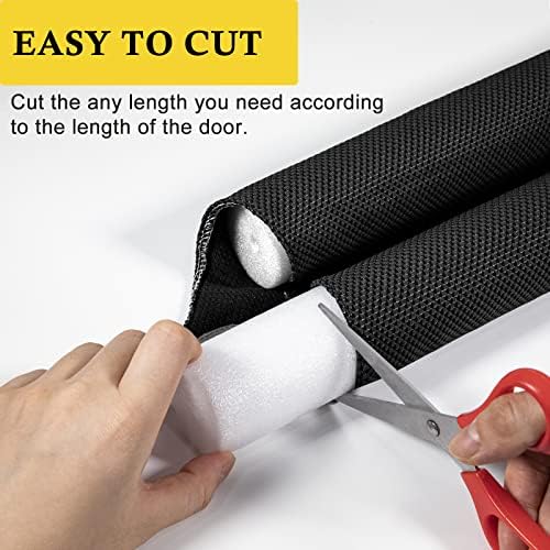 Fowong Door Draft Stopper Black Adjustable 30 to 36