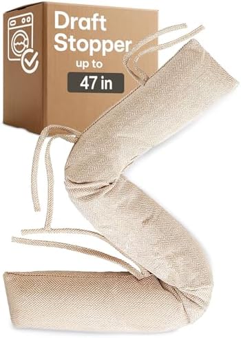 Draft Stopper for Window Sill 47 Inches - Beige