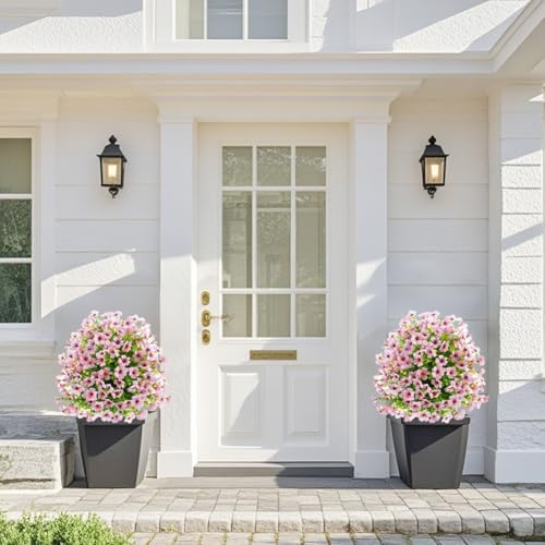 GarveeHome 197FT Artificial Cedar Topiary Ball Trees 2pcs UV Resistant