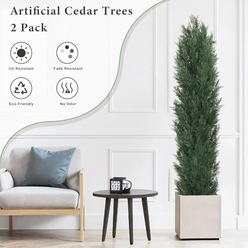 THE BLOOM TIMES 6ft Artificial Topiary Set of 2