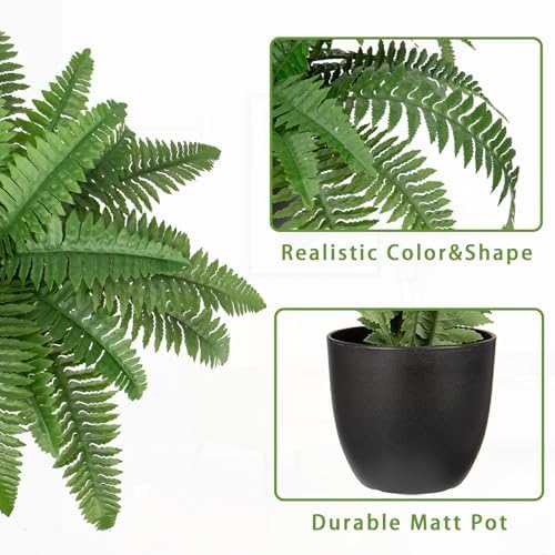 Hollyone 177 Inch Fake Fern Potted Plant