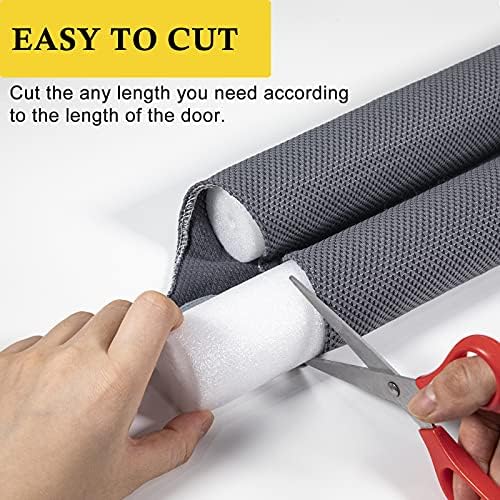 Fowong Door Draft Stopper 36 Inch Adjustable Grey